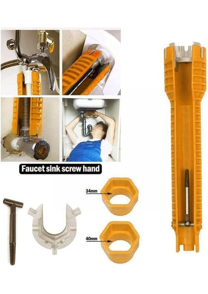 Açık Mavi Tarzı Banyo Lavabo Musluk Tesisat Boru Tamir Seti Mutfak Montaj Aracı (Yurt Dışından) fırsatları