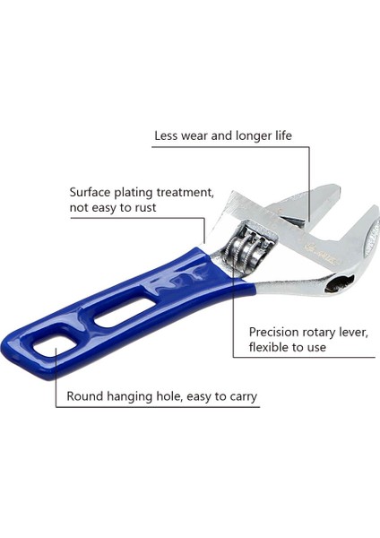 Nıceyard Ayarlanabilir Anahtar Maksimum Çap Paslanmaz Çelik Evrensel Ispanyol Anahtar Mini Cırcıra Anahtarı El Aletleri (Yurt Dışından) fiyatları