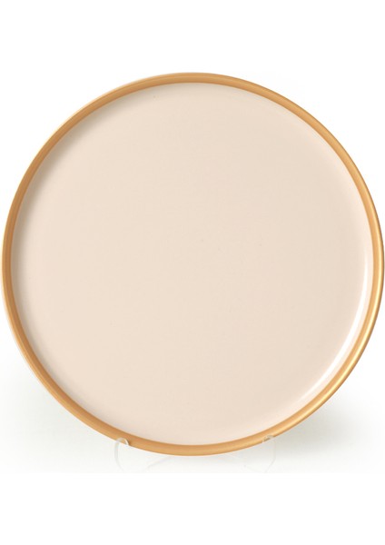 Mat Krem Gold File Nordic Pasta Tabağı 22 cm 6 Adet fırsatları