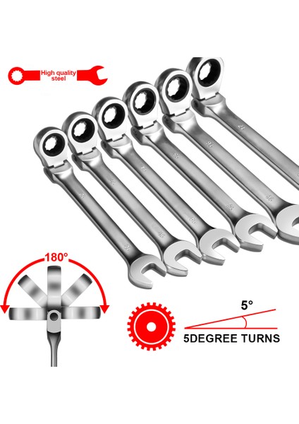 10MM Tarzı Wıseup Esnek Kafa Ratcheting Kombine Anahtar Seti Ratchet Anahtarlar Anahtar Seti Arabalar Için Taşıma Çantası ile - E-Ticaret (Yurt Dışından) fiyatları