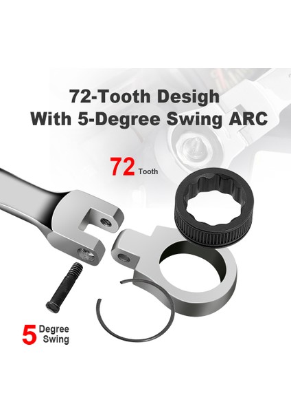 10MM Tarzı Wıseup Esnek Kafa Ratcheting Kombine Anahtar Seti Ratchet Anahtarlar Anahtar Seti Arabalar Için Taşıma Çantası ile - E-Ticaret (Yurt Dışından) modelleri