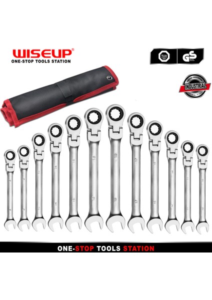 10MM Tarzı Wıseup Esnek Kafa Ratcheting Kombine Anahtar Seti Ratchet Anahtarlar Anahtar Seti Arabalar Için Taşıma Çantası ile - E-Ticaret (Yurt Dışından) fırsatları