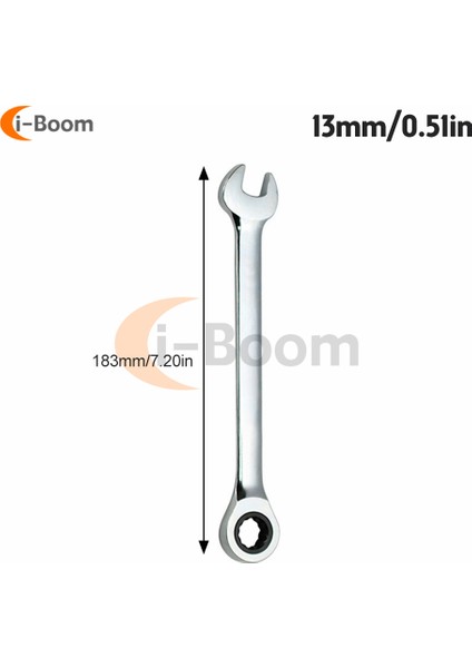 13MM Tarzı Evrensel Kıvrak Anahtar Kombine Anahtar Anahtarları Dişli Halka Araba Tamir Aracı Kolu Krom Vanadyum Aracı (Yurt Dışından)