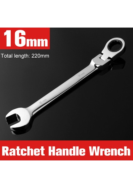 16MM Tarzı Ayarlanabilir Ratchet Anahtar ile Hareketli Başlık, Çift (Yurt Dışından)