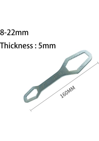 8-22 5mm Gümüş Tarzı Universal Torx Anahtarı Kendiliğinden Sıkılaştırma Ayarlanabilir Anahtar Tahtası Çift Başlı Torx Anahtarı El Aletleri Fabrika Için (Yurt Dışından)