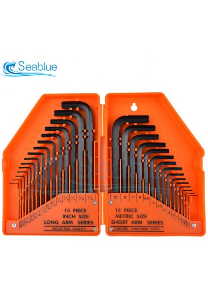 Turuncu Tarzı 30 Parça Premium Hex Anahtar Allen Anahtar Takımı, Metrik Assorti, L Şekilli, 0.depolama Kutusunda (Yurt Dışından)
