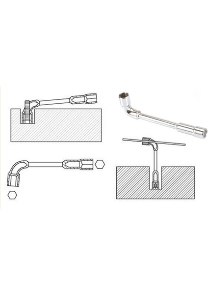L-Tipi Soketli Ispanyol Anahtarı Seti Boru Kılıfı Anahtar Takımı Çift Uçlu Çok (Yurt Dışından) modelleri