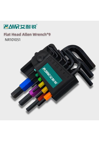 9 Adet Düz Kafa Stili Orta Uzunluklu Ekstra Uzun Yuvarlak Uçlu Allen Anahtar Seti Düz Kafa Allen Anahtarı Hex Anahtar Seti Aracı (Yurt Dışından)