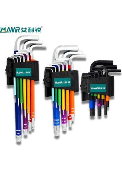 9 Adet Düz Kafa Stili Orta Uzunluklu Ekstra Uzun Yuvarlak Uçlu Allen Anahtar Seti Düz Kafa Allen Anahtarı Hex Anahtar Seti Aracı (Yurt Dışından) fiyatları