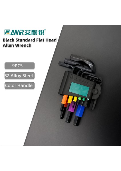 9 Adet Düz Kafa Stili Orta Uzunluklu Ekstra Uzun Yuvarlak Uçlu Allen Anahtar Seti Düz Kafa Allen Anahtarı Hex Anahtar Seti Aracı (Yurt Dışından) fırsatları