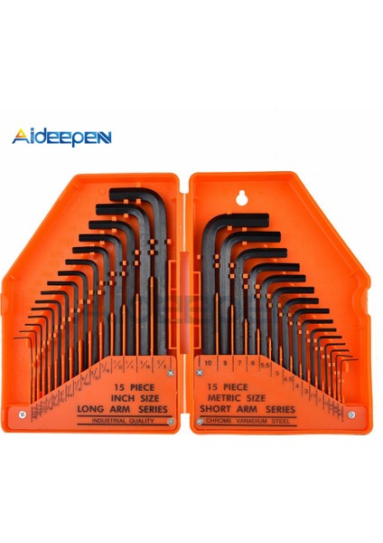 Turuncu Tarzı Allen Anahtarı Seti Hex Tornavida Seti L Tipi Metrik Imparatorluk Uzun Kol Düz Kafa Altıgen Ispanyol Anahtar El Aletleri Kiti (Yurt Dışından)