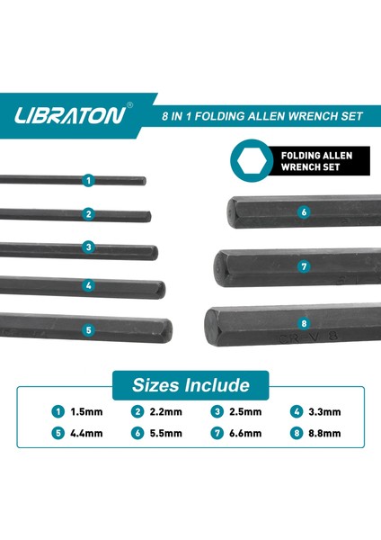 8'i 1 Arada Allen Anahtarı Stili Lıbraton Katlanır Inek Anahtarı Seti Metrik Inek Anahtarı Seti Aracı Veya Katlanabilir Kırılmaz Torx Anahtarı Seti Taşınabilir Yıldız Anahtarı Kiti (Yurt Dışından) fırsatları