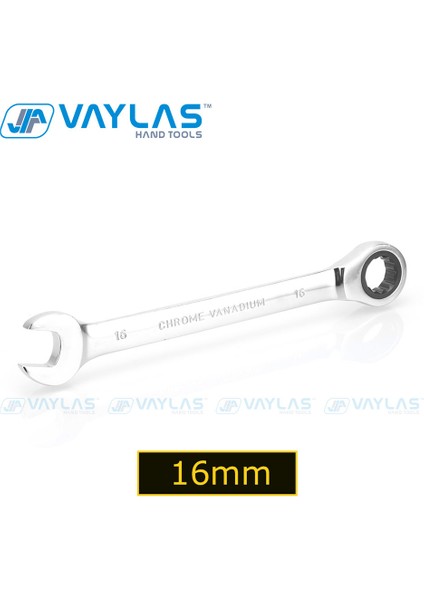 Vaylas Kombinasyon Anahtar Sabit Kafa Ratchet 72T ve Açık Uç Yüksek Tork Ayna Cilalı Onarım El Aleti (Yurt Dışından)