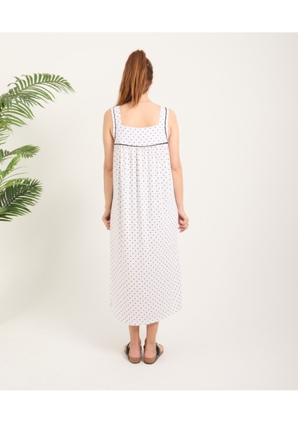 Kalitesinde Pamuklu, Geniş Kesim, Cepli, Askılı Ev & Plaj Elbise