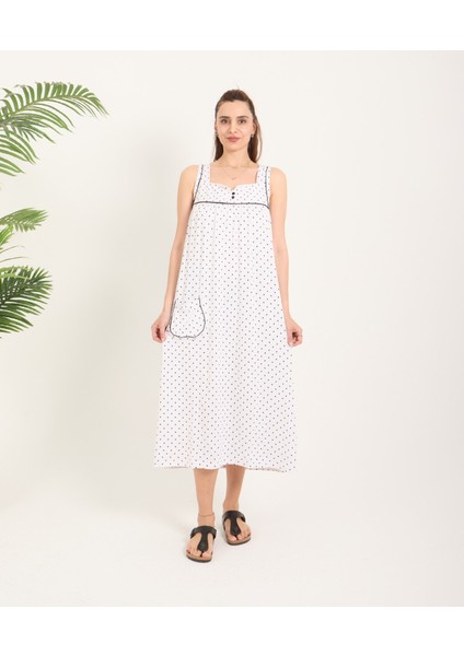 Kalitesinde Pamuklu, Geniş Kesim, Cepli, Askılı Ev & Plaj Elbise fırsatları