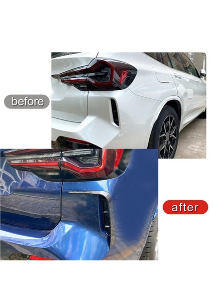 Araba Karbon Fiber Arka Tampon Ayırıcı Spoiler Arka Kanatlı Hava Menfezi Trimi Bmw X3 G01 Lcı M Sport 2022-2023 (Yurt Dışından)