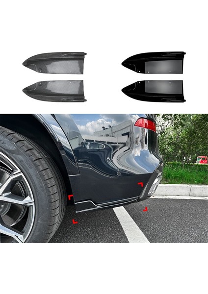 Bmw Için X5 G05 M Spor 2019-2023 Arka Ön Tampon Açı Difüzör Splitter Spoiler Koruyucu Parlak Siyah (Yurt Dışından)