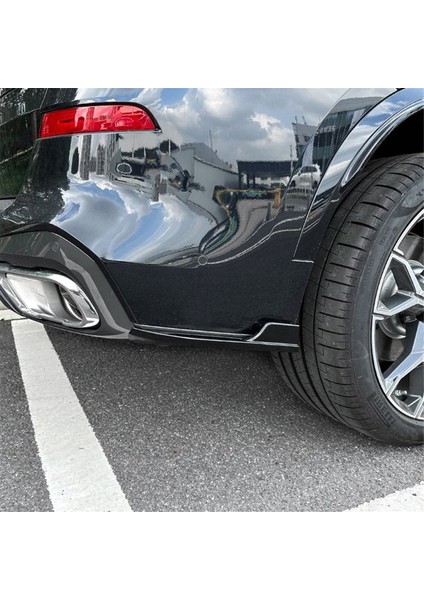 Bmw Için X5 G05 M Spor 2019-2023 Arka Ön Tampon Açı Difüzör Splitter Spoiler Koruyucu Parlak Siyah (Yurt Dışından)