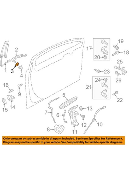 DS7Z-54218A15-DC Araba Ön Sol Kapı Kolu Kilit Çerçeve Kapağı Ford Edge 2015-2020 Gri (Yurt Dışından)