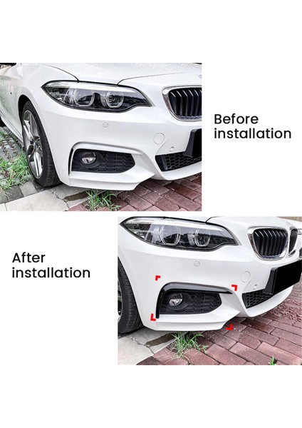 Bmw 2 Serisi F22 F23 M Sport 2015-2019 Için Araba Ön Tampon Dudak Ayırıcı Spoiler Şeritleri Hava Bıçağı Kaplamaları Parlak Siyah (Yurt Dışından)