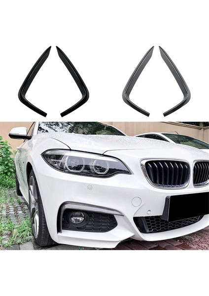 Bmw 2 Serisi F22 F23 M Sport 2015-2019 Için Araba Ön Tampon Dudak Ayırıcı Spoiler Şeritleri Hava Bıçağı Kaplamaları Parlak Siyah (Yurt Dışından)