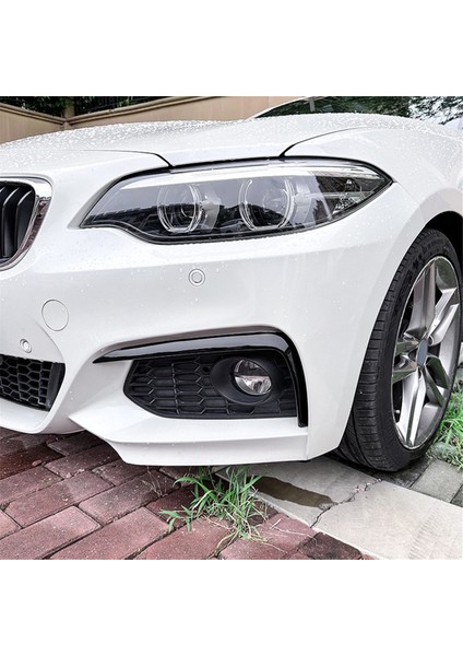 Bmw 2 Serisi F22 F23 M Sport 2015-2019 Için Araba Ön Tampon Dudak Ayırıcı Spoiler Şeritleri Hava Bıçağı Kaplamaları Parlak Siyah (Yurt Dışından)