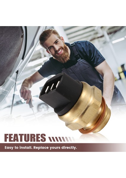 191959481C Radyatör Fan Sıcaklık Anahtarı Sensörü Vw Skoda Seat Audi Toledo Golf Yeni 191959481A 6U0959481A (Yurt Dışından)