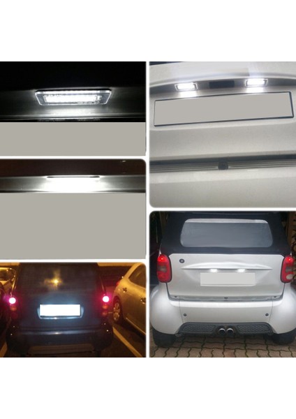 Iki Coupe Cabrio Için Benz Smart Için Araç LED Plaka Işığı 450 451 (Yurt Dışından)