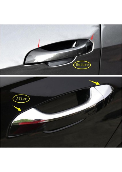 Araba Dış Kapı Kulp Kılıfı Trim Abs Etiket Dekorasyon Aksesuarları Audi A6 2019 2020 2021 B (Yurt Dışından)