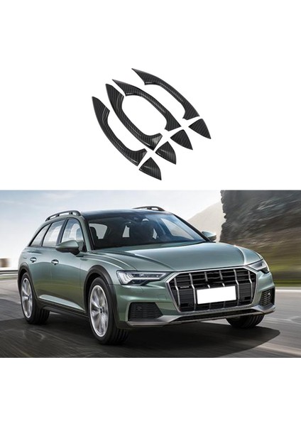 Araba Dış Kapı Kulp Kılıfı Trim Abs Etiket Dekorasyon Aksesuarları Audi A6 2019 2020 2021 B (Yurt Dışından)