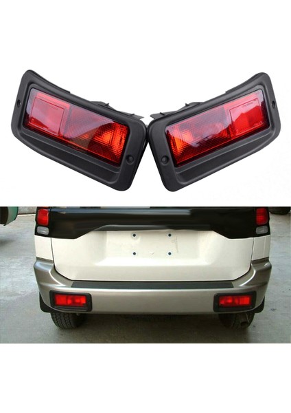 2 x Arka Tampon Reflektör Lambası Arka Lambası Mitsubishi Pajero Montero Pajero Sport 1999-2008 (Yurt Dışından)