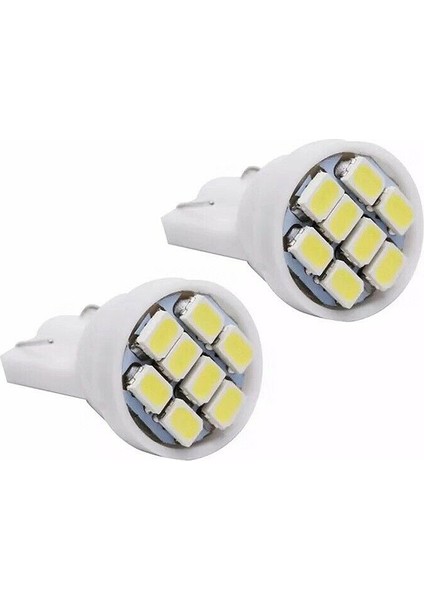 50 Adet T10 8smd Parlak Beyaz LED Iç Ampuller W5W 194 158 168 2825 6000K (Yurt Dışından)