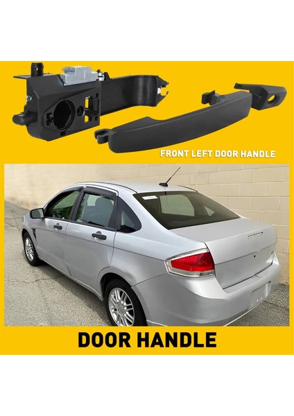 Sürücü Tarafı Sol Dış Kapı Kolu ve Braketi Ford Focus 2008-2011 Için Astarlı 8S4Z5422404BAPTM, 8S4Z5426685B (Yurt Dışından)