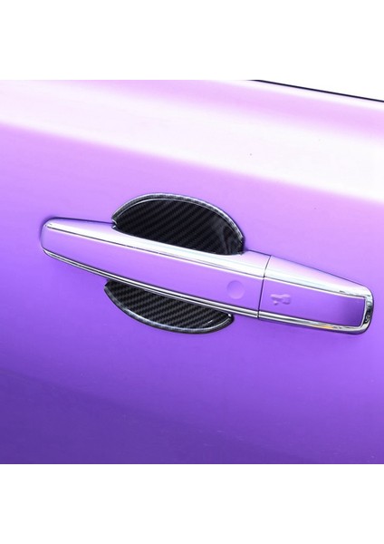 -Jaguar Xel 2018 2019 Için Karbon Fiber Araba Dış Kapı Kolu Kase Kapağı Trim Çerçeve Dekor Etiket Aksesuarları (Yurt Dışından)