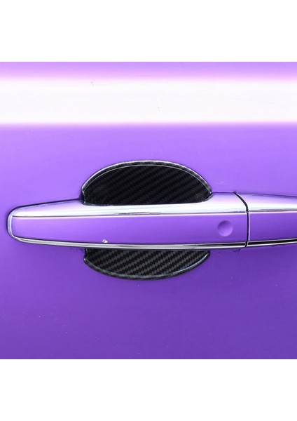 -Jaguar Xel 2018 2019 Için Karbon Fiber Araba Dış Kapı Kolu Kase Kapağı Trim Çerçeve Dekor Etiket Aksesuarları (Yurt Dışından)