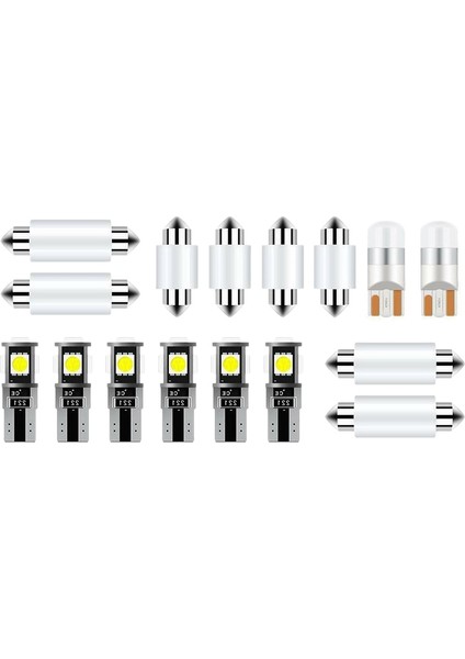 16 Adet Otomobil Parçaları Iç Aydınlatma Gövde Işıkları Ford F250 F350 1999-2017 Beyaz LED Işık Iç Kiti Ampuller (Yurt Dışından)