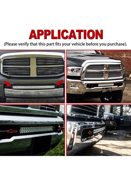 Işık Çubuğu Dağı 20 Inç LED Işık Çubuğu Tampon Gömme-Gizli Montaj Braketleri Dodge Ram 2500 ve 3500 2003-2014 (Yurt Dışından)