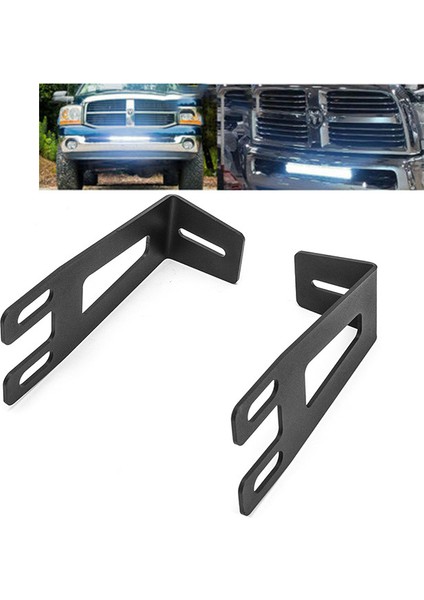 Işık Çubuğu Dağı 20 Inç LED Işık Çubuğu Tampon Gömme-Gizli Montaj Braketleri Dodge Ram 2500 ve 3500 2003-2014 (Yurt Dışından)