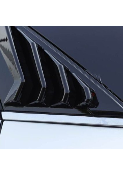Parlak Siyah Arka Yan Havalandırma Çeyrek Pencere Panjur Panjur Kapağı Trim Hyundai Elantra 2021-2023 Için (Yurt Dışından)