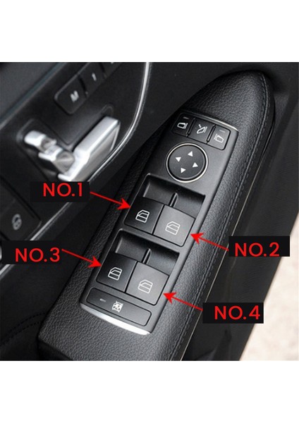 Mercedes-Benz C-Class W204 Glk X204 W212 W207 No.4 Için Araç Camı Kaldırma Anahtarı Onarım Düğmesi Kapağı 2049058202 (Yurt Dışından)