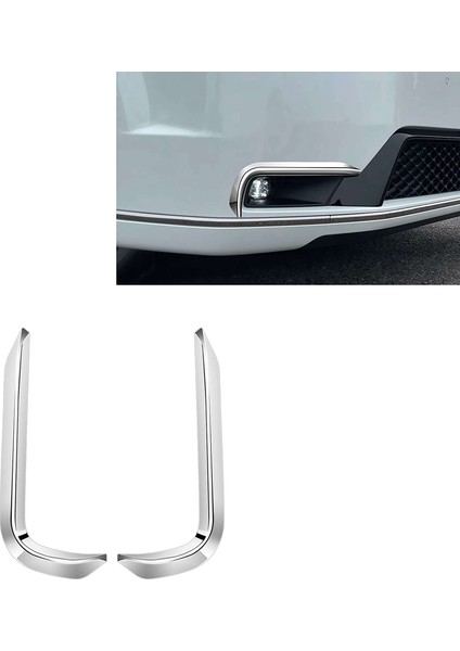 Araba Ön Sis Farı Lambası Kaş Sis Farı Trim Çerçeve Ön Tampon Ayırıcı Spoiler Honda Stepwgn Rp8 Gümüş (Yurt Dışından)
