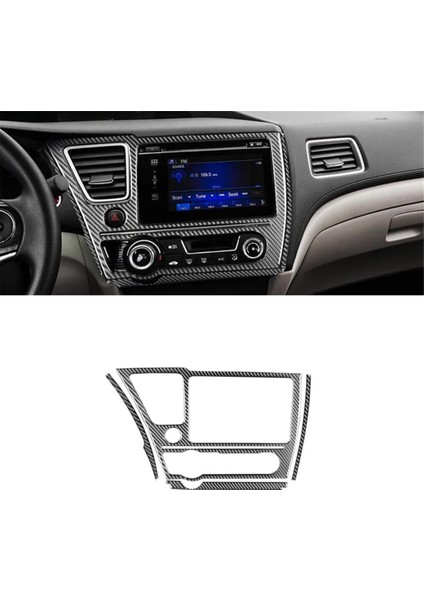 Honda Civic 9. 2012-2015 Lhd Merkezi Kontrol Hava Çıkış Kapağı Döşeme Iç Aksesuarlar Için Karbon Fiber (Yurt Dışından)