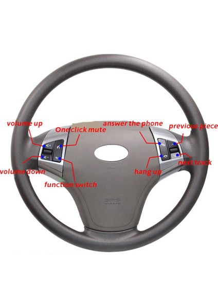 Hyundai Elantra Hd 2008-2016 Çok Fonksiyonlu Direksiyon Kontrol Düğmesi Anahtarı Ses Kontrolü Gümüş 8 Tuş (Yurt Dışından)