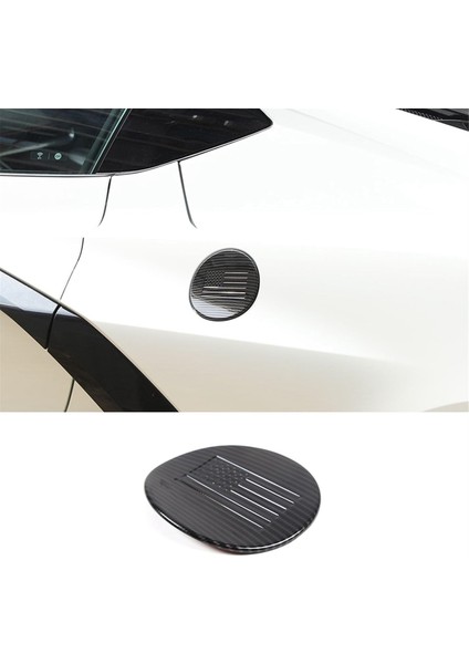 Chevrolet Corvette C8 2020-2023 Araba Yakıt Deposu Kapağı Kapağı Trim Aksesuarları Abs Karbon Fiber (Yurt Dışından)