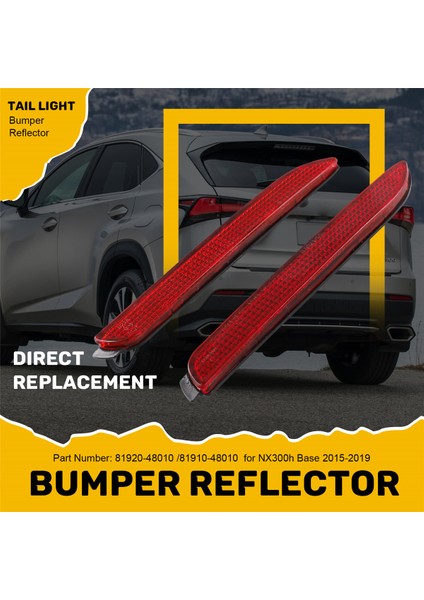 Lexus GX470 RX300 Toyota Avalon Matrix 81910-48010 81920-48010 Için Ampul Olmadan Araba Arka Tampon Reflektörlü Arka Lambası (Yurt Dışından)