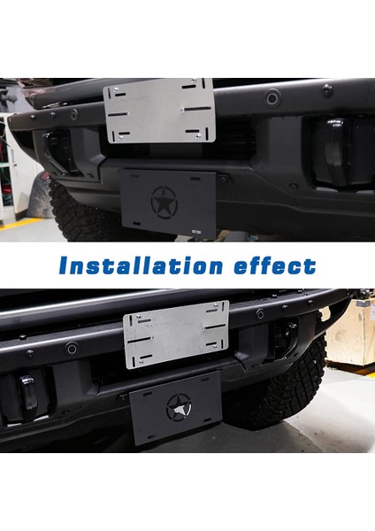 Ford Bronco 2021 2022 2023 Için Ön Plaka Çerçevesi Aksesuarları Ön Plaka Montaj Braketi Tutucu (Yurt Dışından)