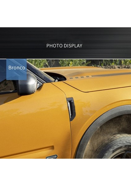 Yan Çamurluk Hava Kanat Havalandırma Trim Ford Bronco 2021 Için Yükseltme Araba Aksesuarları Dekorasyon Çıkartmaları Parlak Karbon Fiber (Yurt Dışından)