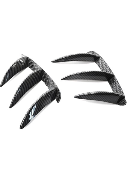 Araba Karbon Fiber Arka Tampon Spoiler Yan Hava Çıkış Kanat Canard Fin Mercedes Benz A Sınıfı Için W176 A200 A260 Amg Için (Yurt Dışından)
