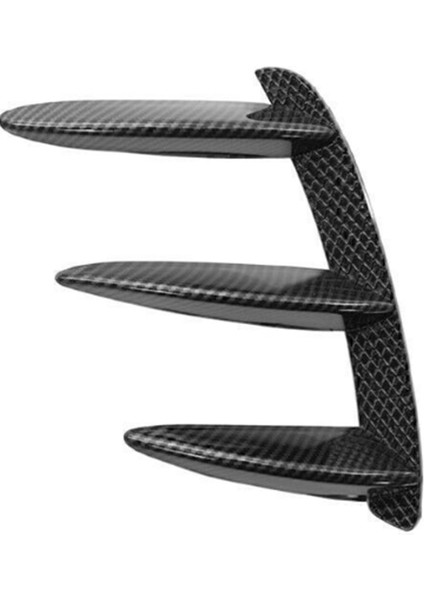 Araba Karbon Fiber Arka Tampon Spoiler Yan Hava Çıkış Kanat Canard Fin Mercedes Benz A Sınıfı Için W176 A200 A260 Amg Için (Yurt Dışından)