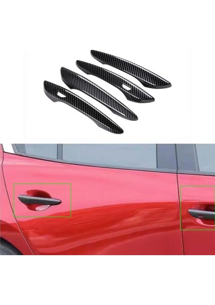 Mazda Cx-50 CX50 2023 Araba Dış Kapı Kulp Kılıfı Dış Koruyucu Kapak Trim Aksesuarları (Abs Karbon Fiber) (Yurt Dışından)
